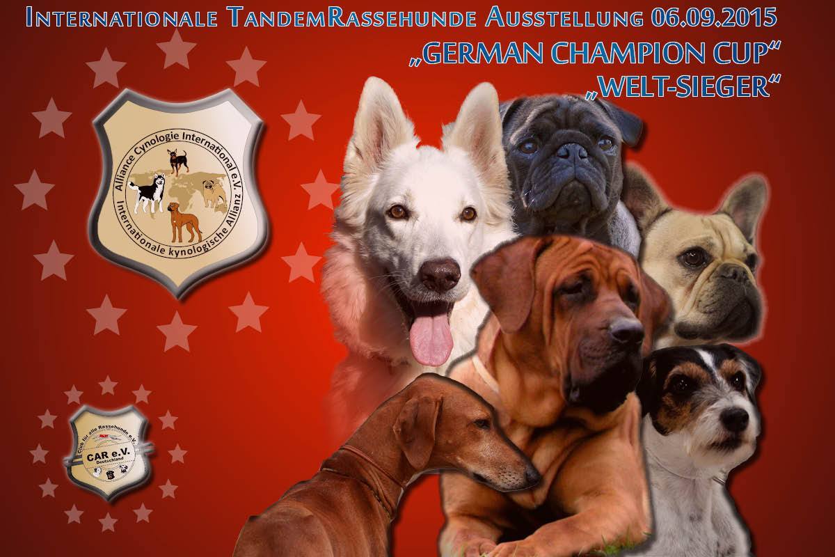 Hundeschau Int. CACIB Rassehunde Tandem Ausstellung 06.09.2015