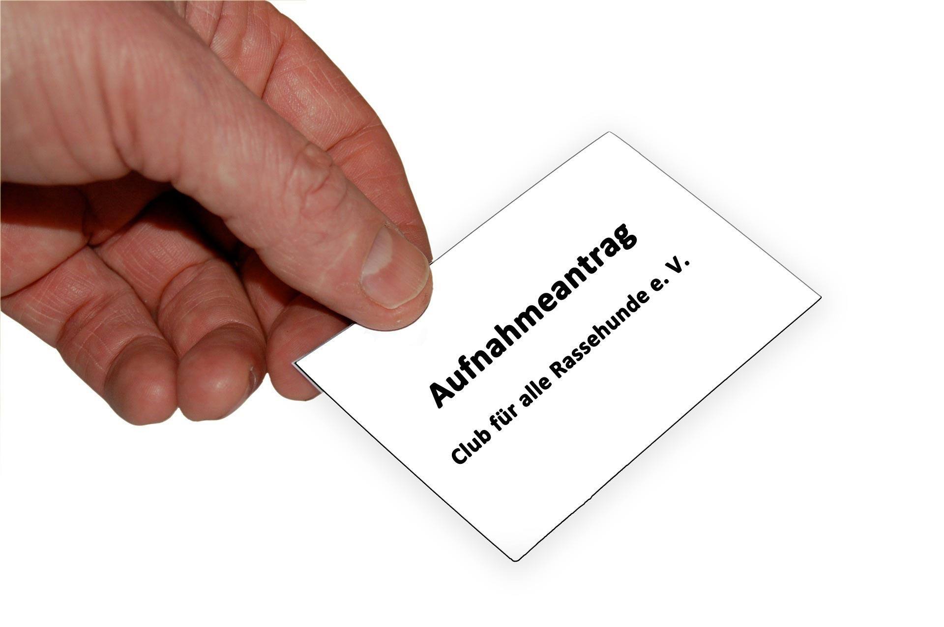 Aufnahmeantrag Club für alle Rassehunde e. V.