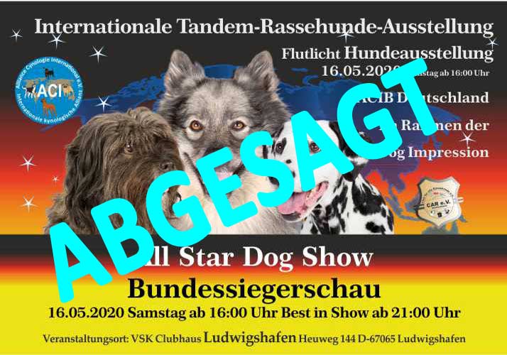 Abgesagt All Star Dog Show & Bundessiegerschau 2020